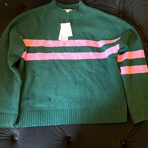 Green and pink sweater